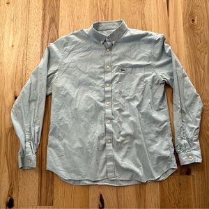 Lacoste button down woven shirt size XL light Blue